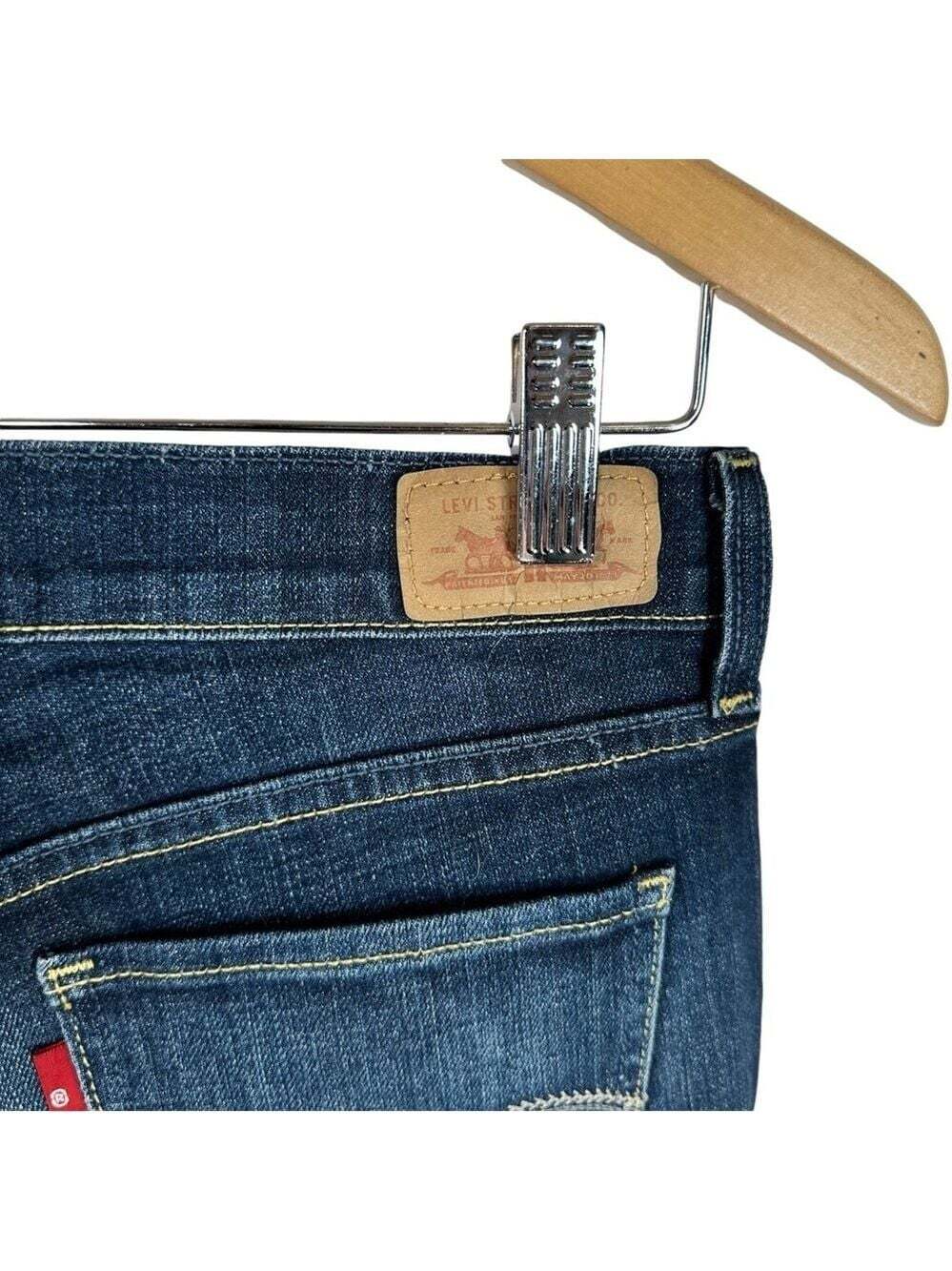 Levis 515 Bootcut Jeans Womens Size 8 Pockets Mid Rise Neutral Casual Core Basic - Picture 8 of 11